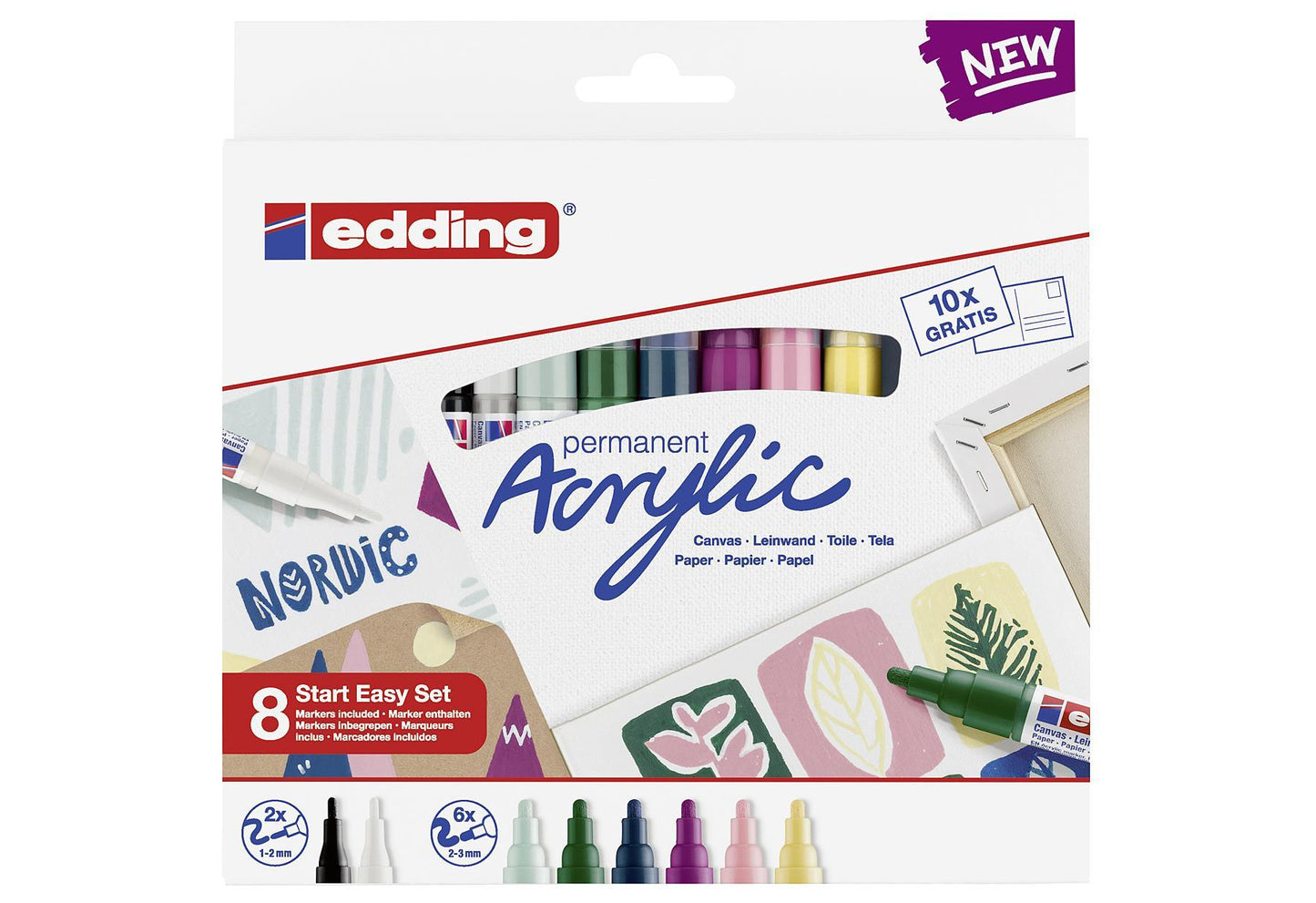edding Acrylic Start Easy nordic 8er Etui