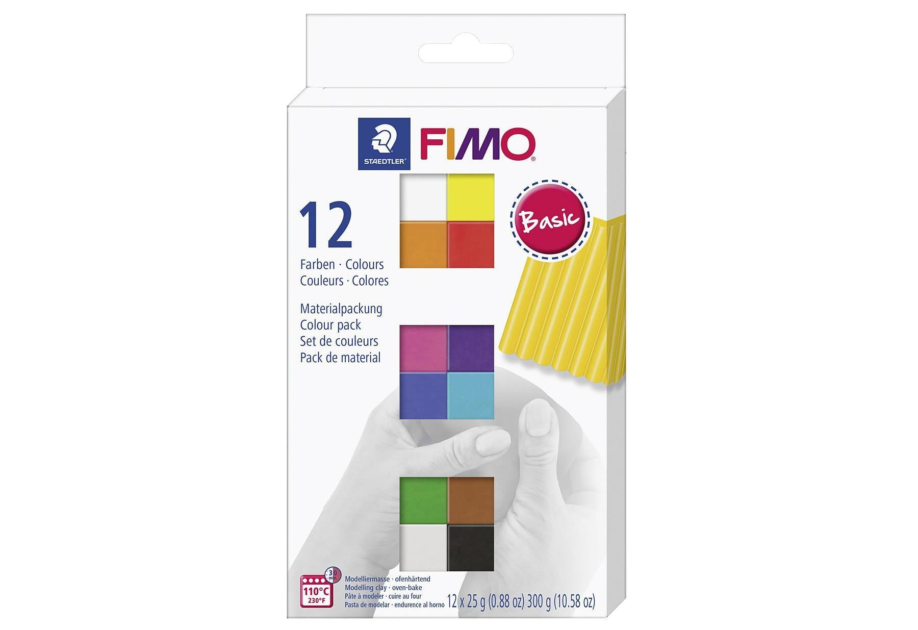 STAEDTLER Fimo soft Basic sort 12er Karton