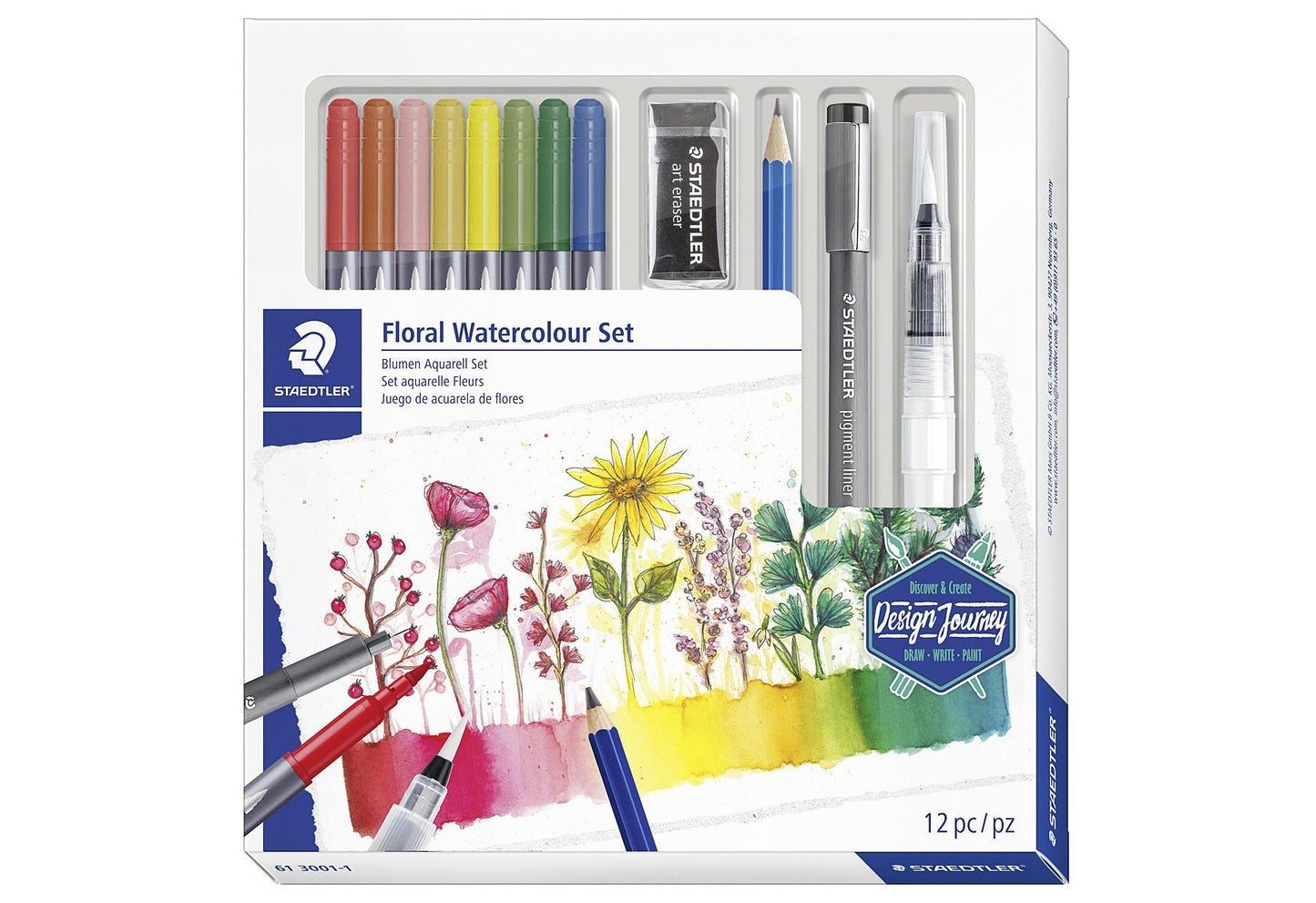 STAEDTLER Aquarell Set Blumen 12-teilig - VPE: 4