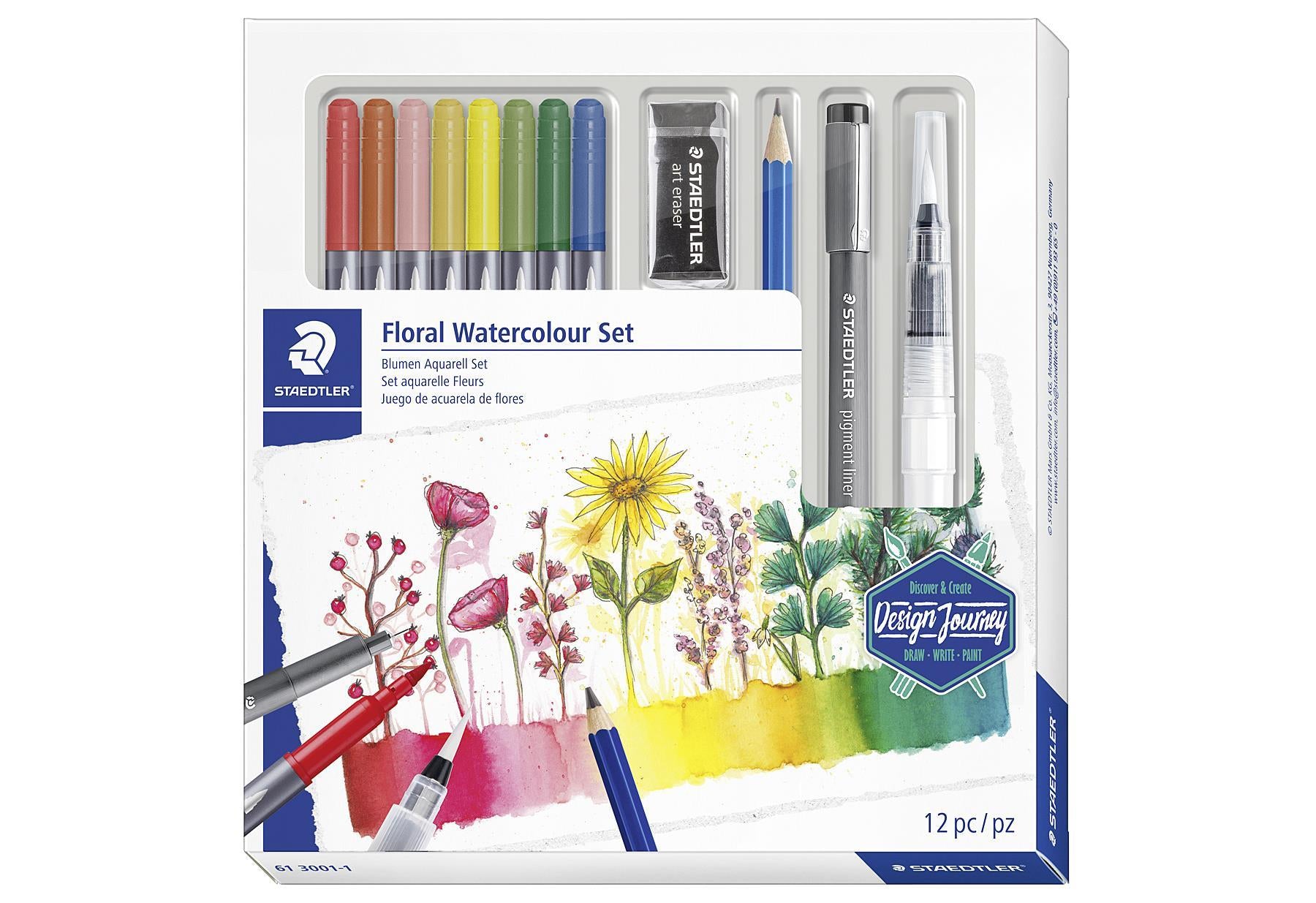STAEDTLER Aquarell Set Blumen 12-teilig - VPE: 4