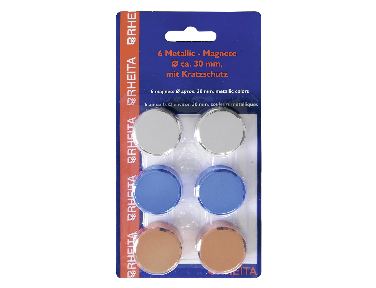 Magnet Metallic farbsort 6St 6 Stück