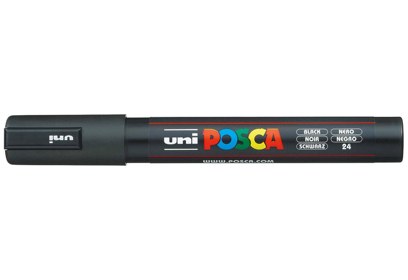 UNIBALL Marker POSCA PC-5M schwarz - VPE: 6