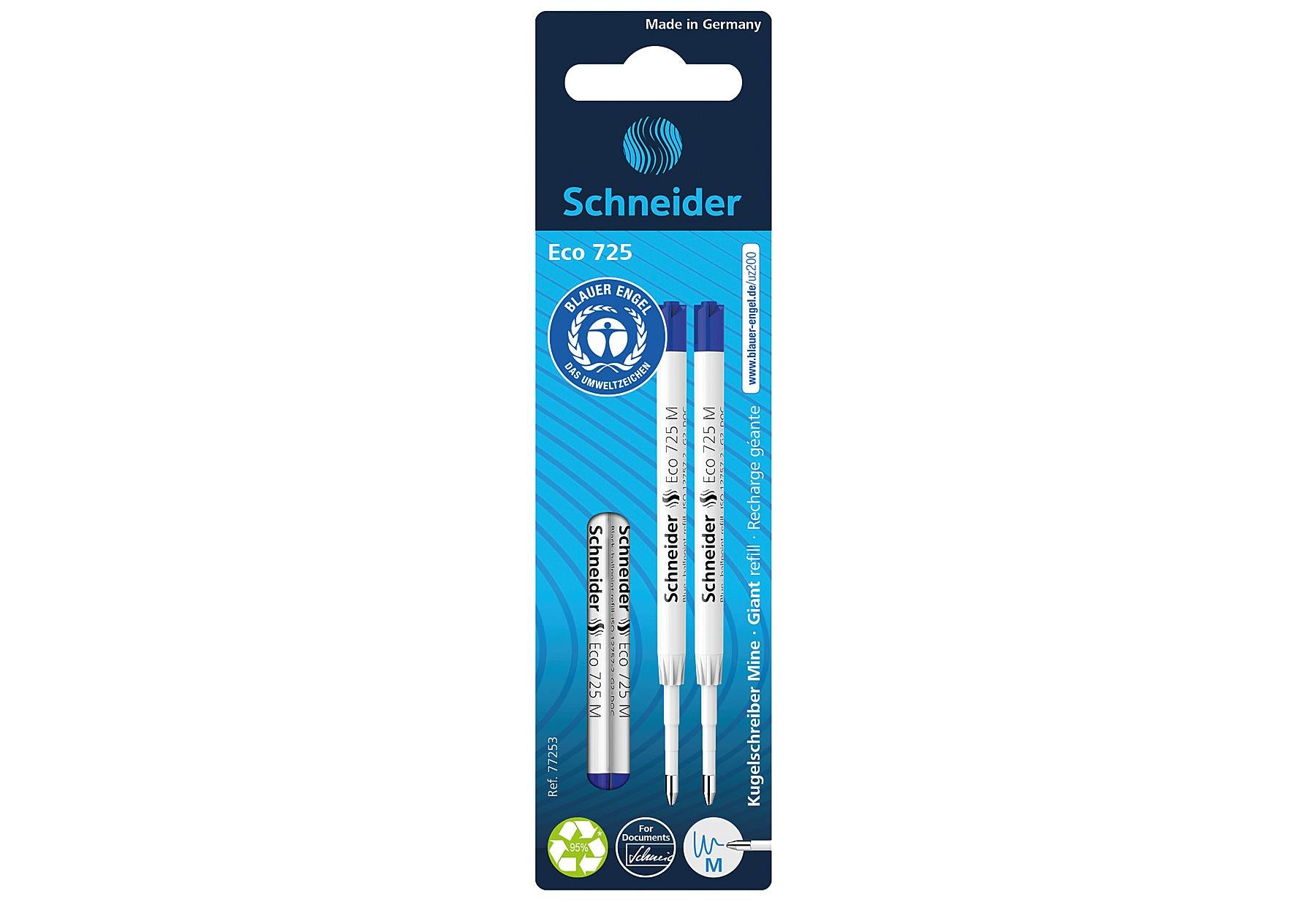 SCHNEIDER Kugelschreibermine 'Eco 725' M 2er Pack - VPE: 10