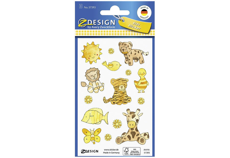 AVERY ZWECKFORM Kinder Sticker 'Tiere' 57393 - VPE: 10