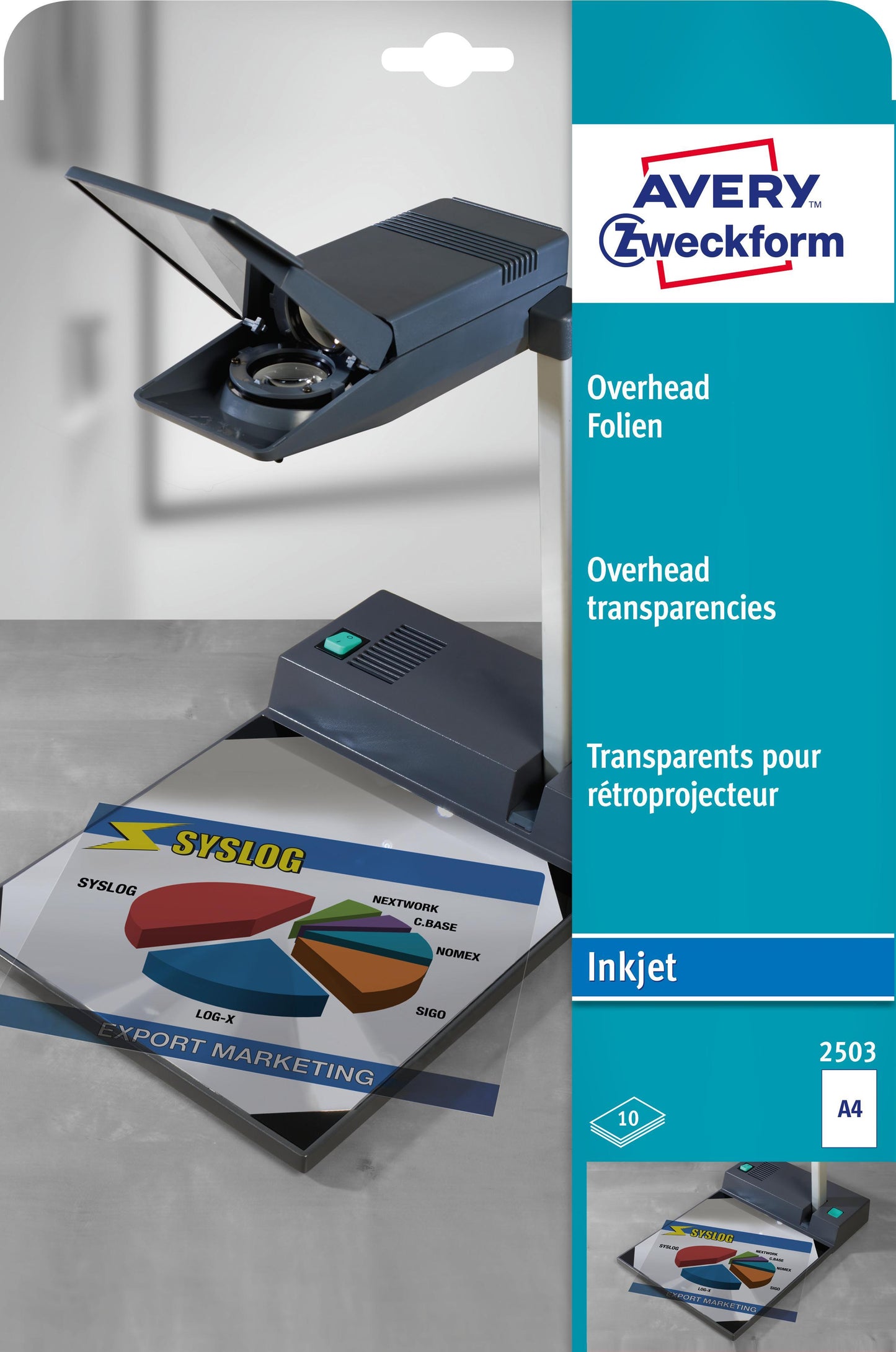 AVERY ZWECKFORM Folie A4 Injekt 10Blatt 10 Blatt
