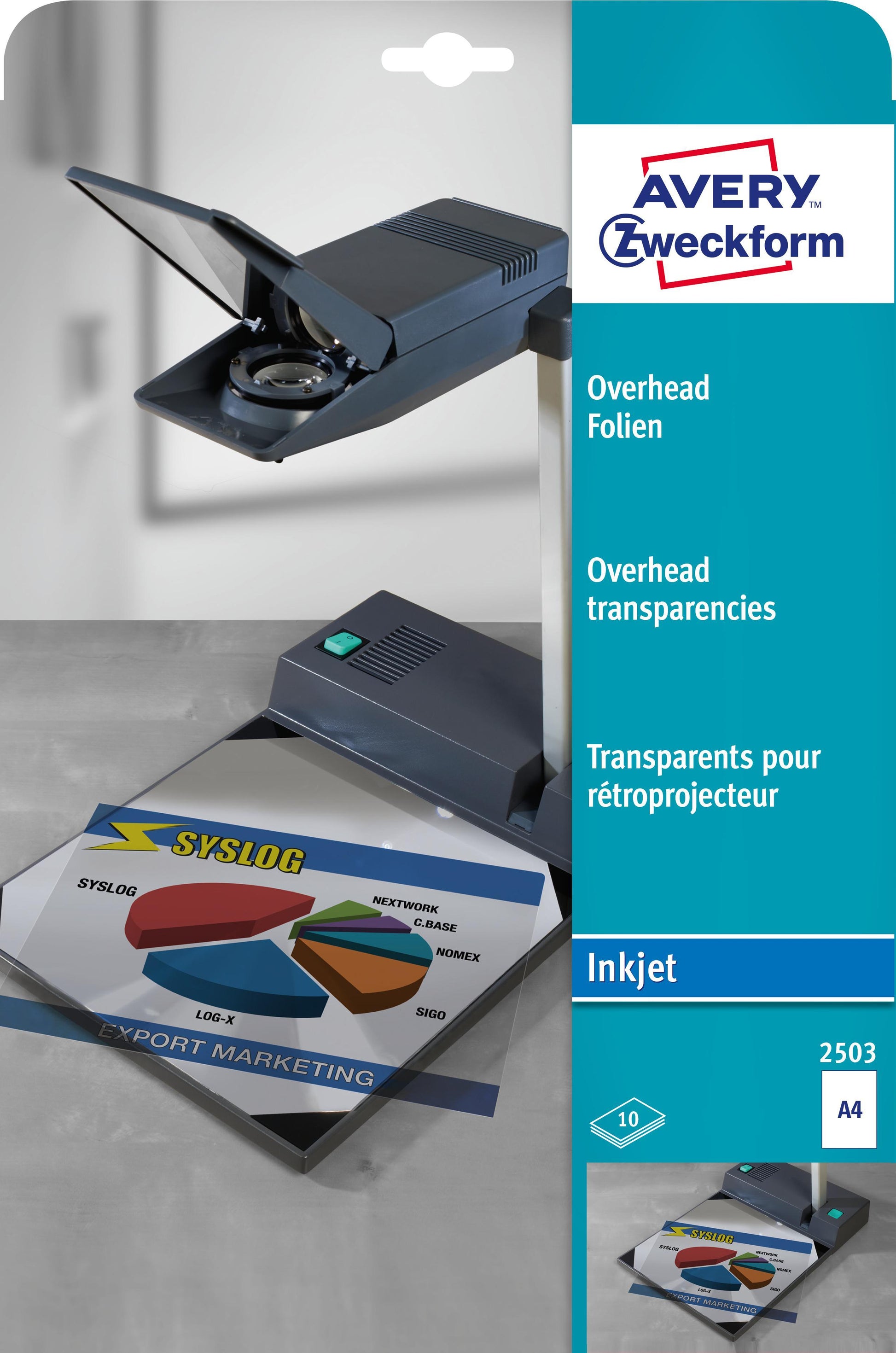 AVERY ZWECKFORM Folie A4 Injekt 10Blatt 10 Blatt