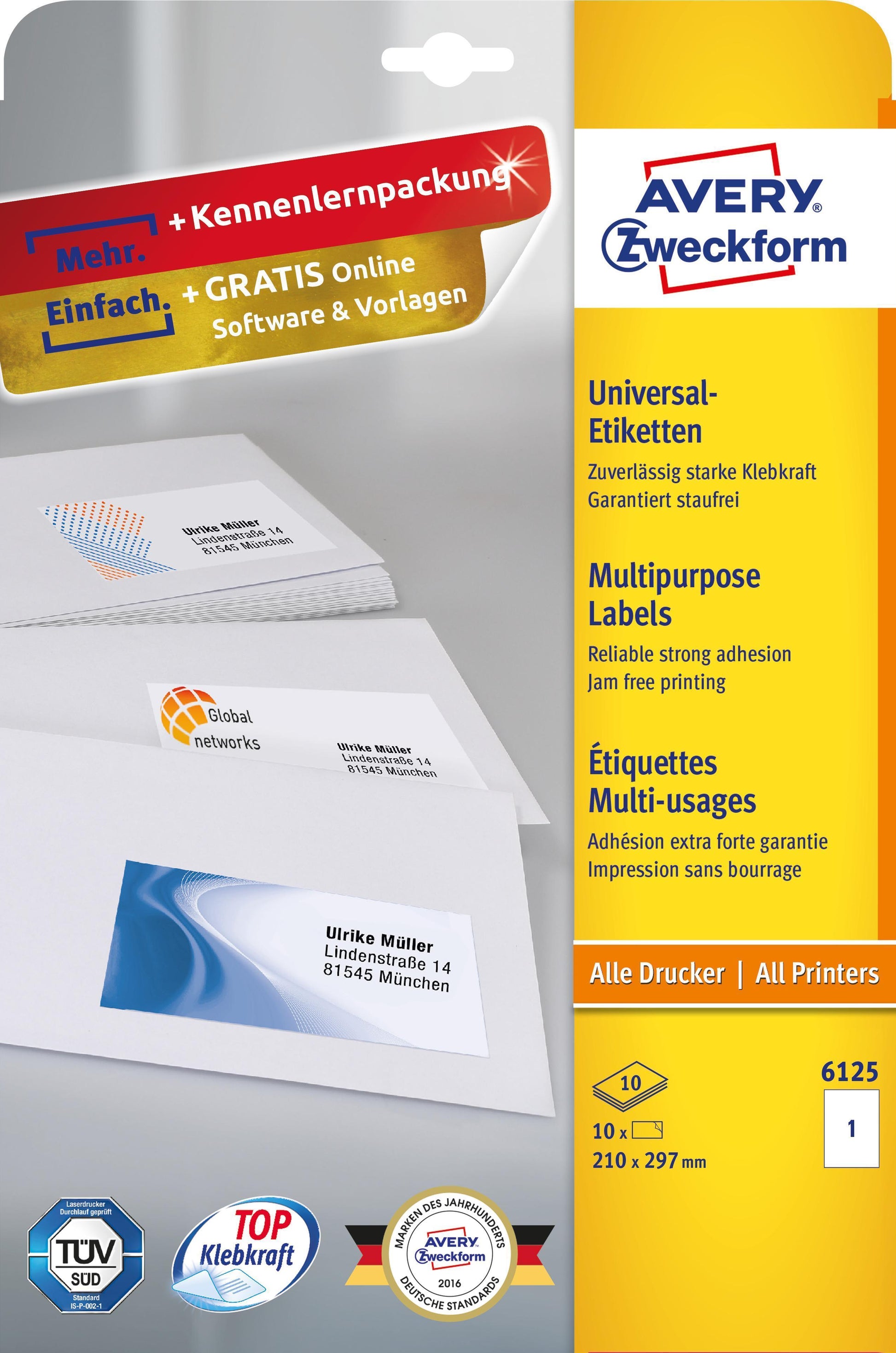 AVERY ZWECKFORM Universal-Etikperman 210x297
