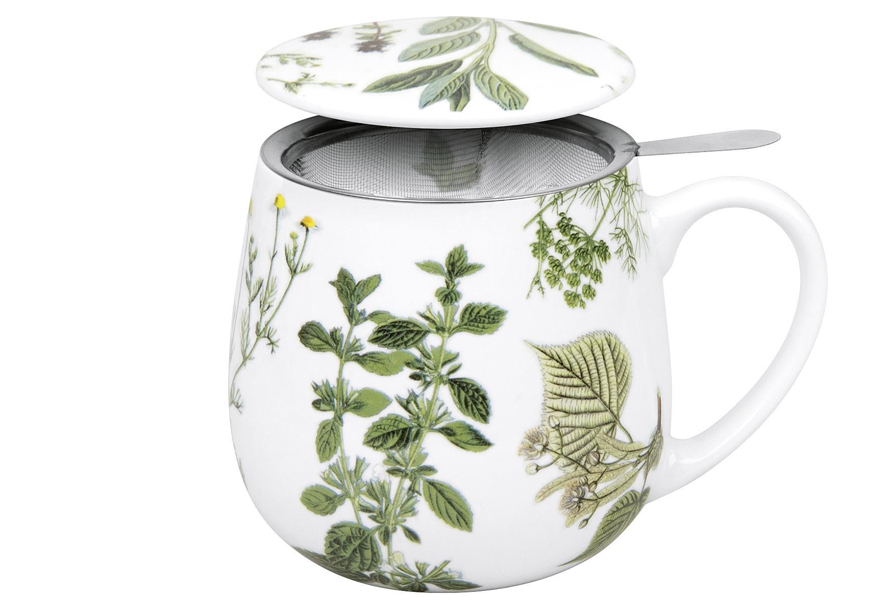 KÖNITZ Becher mit Sieb und Deckel 'My favourite tea Kräuter' - VPE: 6