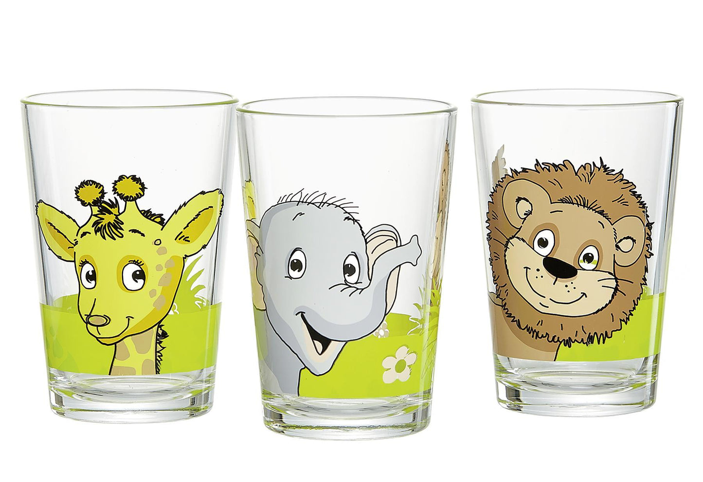 RITZENHOFF & BREKER Trinkglas 'Dschungeltiere' 3er Pack 3 Gläser - VPE: 8