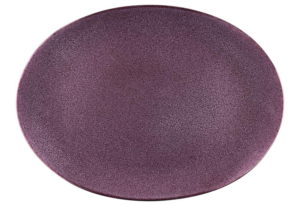 BITZ Servierplatte 45x34cm schwarz /lila Steinzeug