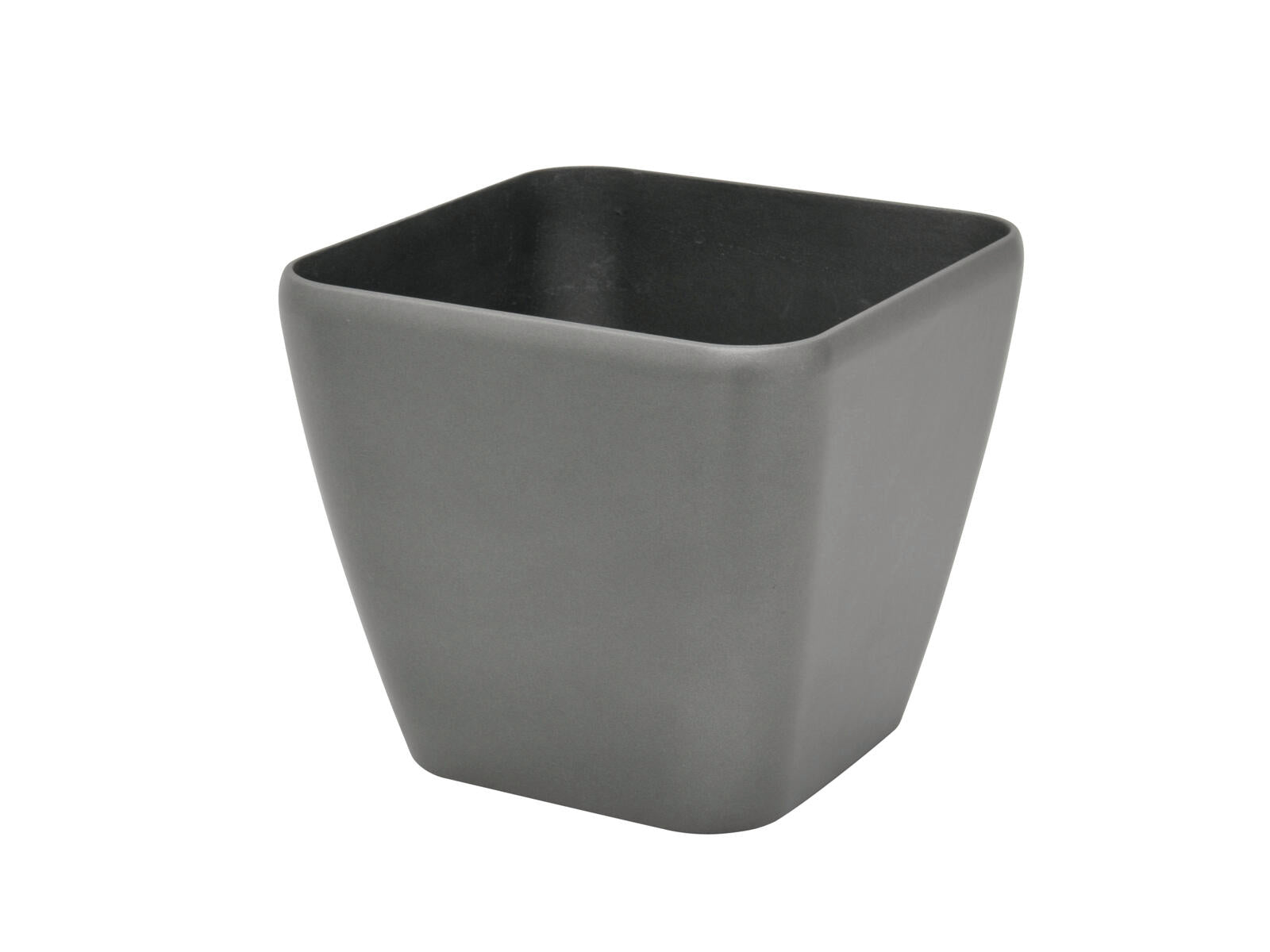 EUROPALMS Dekotopf LUNA-33 eckig silber