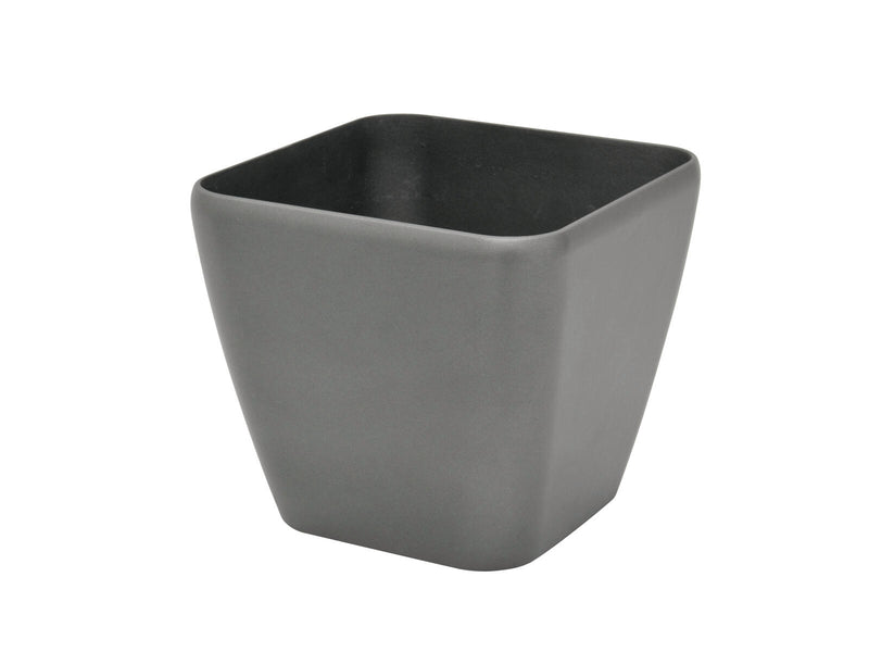 EUROPALMS Dekotopf LUNA-33 eckig silber