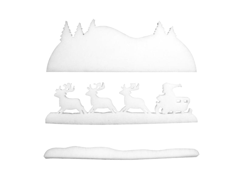 EUROPALMS Winterlandschaft aus Schneematte schwer entflammbar B1
