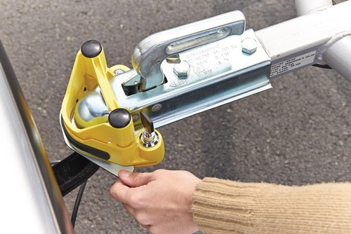 Anhänger-Diebstahlsicherung Stahl pulverbeschichtet L225xB200xH110mm 195 kg gelb SB Verpackung HP AUTOZUBEHÖR – Ansicht 5