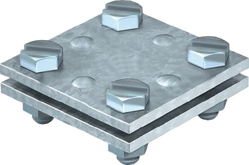 Kreuzverbinder DIN EN 62561-1 flach/flach 30 mm feuerverzinkt Stahl - VPE: 25