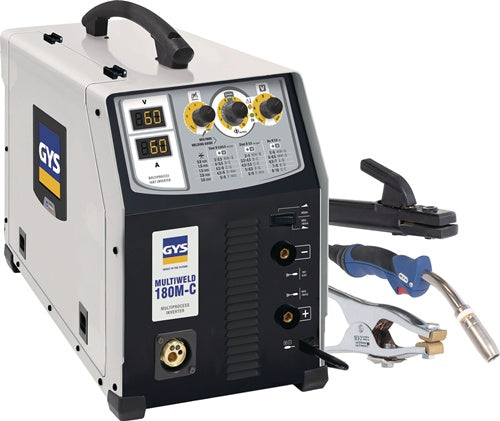 MIG/MAG-Schweißanlage MULTIWELD 180M-C mit Zubehör 30-180 A gasgekühlt GYS