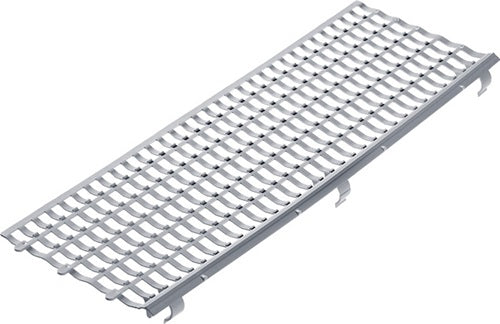 Laubfanggitter Breite 100 - 150 mm Länge 1 m grau PROTEKTOR - VPE: 30