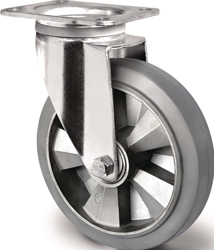 Schwerlastlenkrolle D.250mm Trgf.500kg Lenkrolle Elastikgummi