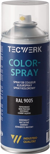 Colorspray tiefschwarz seidenmatt RAL 9005 400ml Spraydose TECWERK