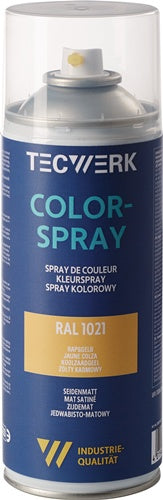 Colorspray rapsgelb seidenmatt RAL 1021 400ml Spraydose TECWERK
