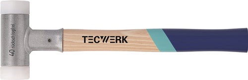 Schonhammer L.385mm Kopf-D.50mm Hickory rückschlagfrei hart Nyl.weiß TECWERK