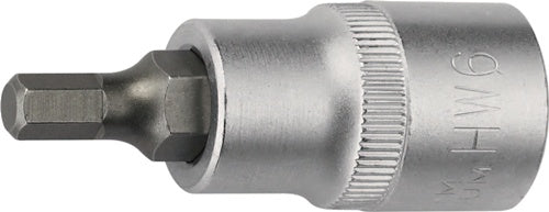 Steckschlüsseleinsatz 1/2 Zoll Innen-6-kant SW 8mm L.55mm TECWERK