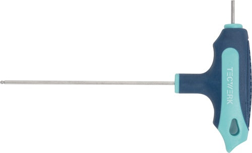 Stiftschlüssel m.Quergr.SW 2,5mm Klingen-L.100mm m.Seitenabtr.u.Kugelk.TECWERK