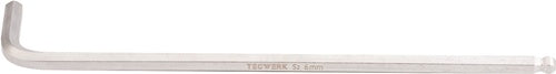 Sechskantwinkelschraubendreher SW 6mm lang,Kugelk.180x32mm TECWERK - VPE: 10