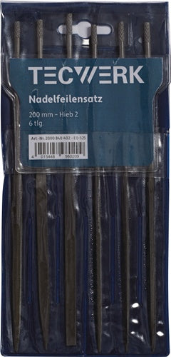Nadelfeilensatz L.200mm Hieb 2 6-tlg.TECWERK