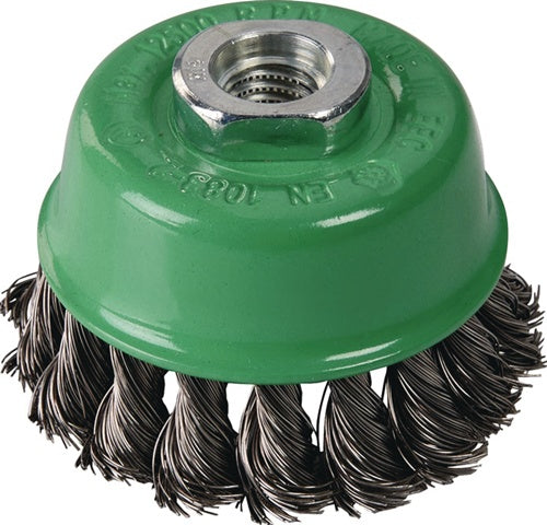 Topfbürste D.80mm Drahtstärke 0,5mm VA 8500min-¹ TECWERK