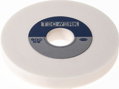 Schleifbockscheibe Ø300xB40x76mm 80 Form A Edelkorund weiß TECWERK