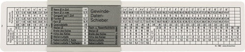 DIN-Gewindeschieber z.M/MF/BSW/G Ku.TECWERK