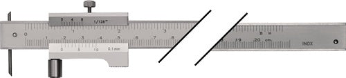 Streichmaß 200mm m.Laufrolle TECWERK