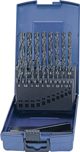 Spiralbohrersatz DIN 338 TypN D.1-10,5x0,5mm HSS 24tlg.Ku.-Kass.TECWERK
