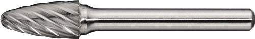 Frässtift RBF INOX D.10mm Kopf-L.20mm Schaft-D.6mm HM Verz.Normal,fein TECWERK