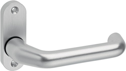 Profiltürdrückerlochteil 1391/0800 Aluminium F1 oval 8 mm gekröpft EDI