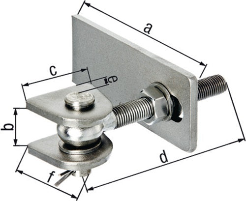 Torband 145x33x80x150x34x65mm Stahl roh GAH - VPE: 4