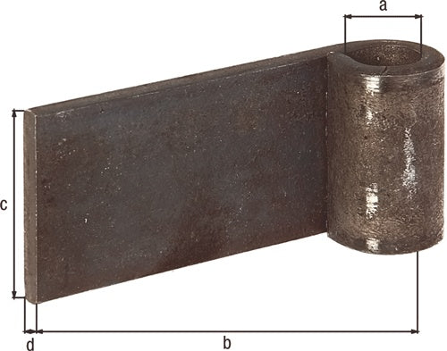 Anschweißband 13x80x40x5mm Stahl roh GAH - VPE: 10