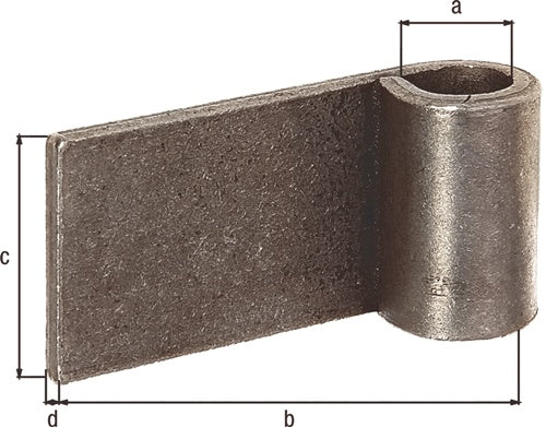 Anschweißband 16x75x45x5mm Stahl roh GAH - VPE: 10