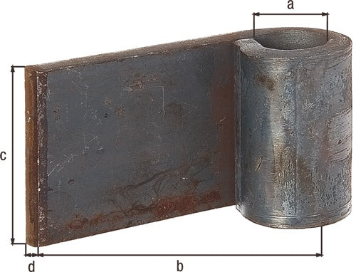 Anschweißband 20x100x60x8mm Stahl roh GAH