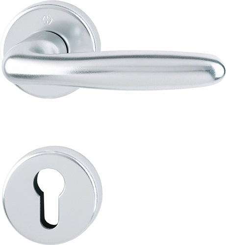 Rosettengarnitur Verona 1510 / 42KB/42KBS Aluminium F1 PZ DIN links / rechts D/D HOPPE