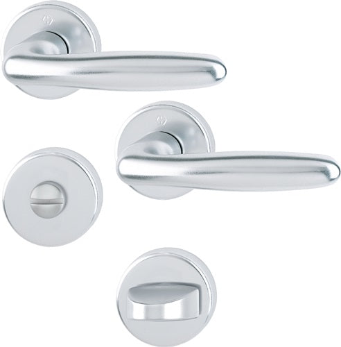 Rosettengarnitur Verona 1510 / 42KB/42KBS Aluminium F1 SK/OL DIN links / rechts D/D HOPPE