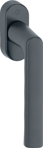 Fenstergriff Hamburg 0700L/U26 Aluminium 32-42 mm F9714M schwarz matt Standard HOPPE