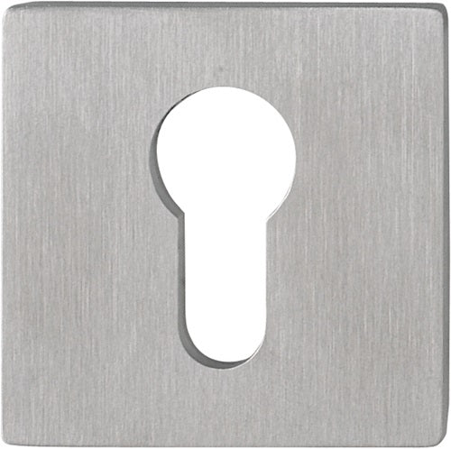 Schlüsselrosetten-Paar E848NS Edelstahl F69 Schildstärke 2 mm PZ quadratisch HOPPE