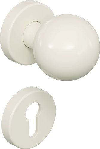 Rosettengarnitur 111R03133 Kunststoff 99 U-Form PZ DIN links / rechts Kugel D/K HEWI