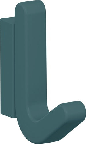 Einzelhaken Serie 477 matt elastisch Kunststoff (TPU) 55 aquablau Höhe 68 mm HEWI