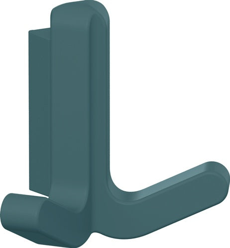 Doppelhaken Serie 477 matt elastisch Kunststoff (TPU) 55 aquablau Höhe 69 mm HEWI