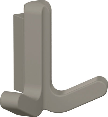 Doppelhaken Serie 477 matt elastisch Kunststoff (TPU) 95 felsgrau Höhe 69 mm HEWI