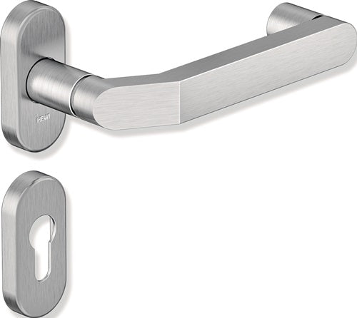 Rosettengarnitur 270XAH01340 Edelstahl oval PZ DIN links / rechts D/D HEWI