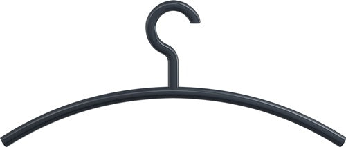 Kleiderbügel 5701 90 Kunststoff 90 tiefschwarz Breite 450 mm Höhe 190 mm HEWI